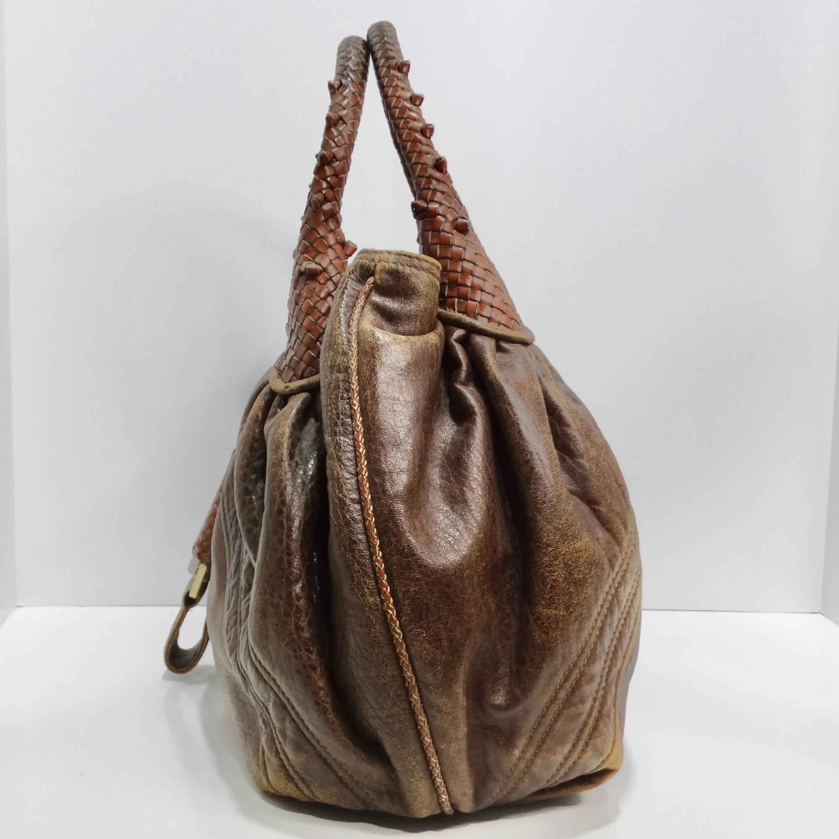 Fendi Brown Leather Spy Shoulder Bag
