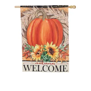 Festive Autumn House Suede Flag,13s9254