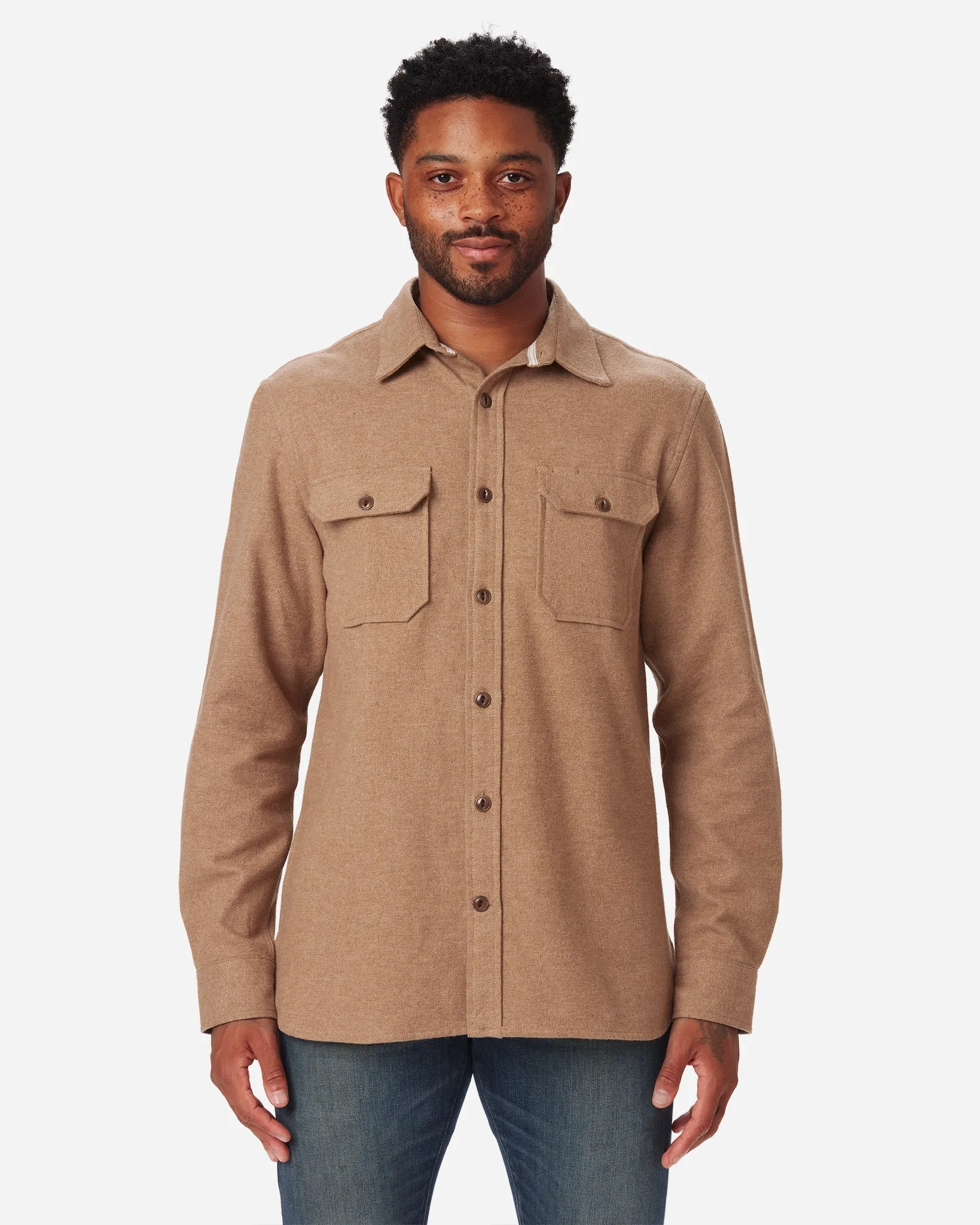 Flannel - Utility Shirt - Camel - H3
