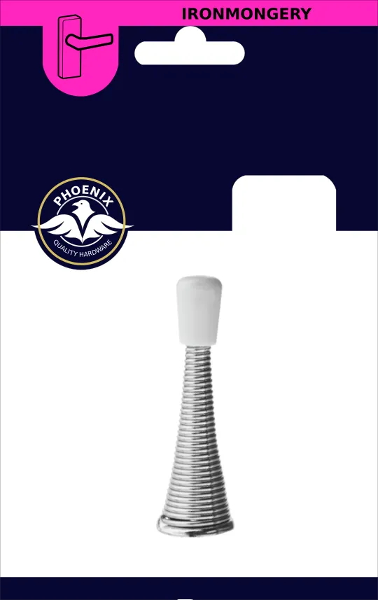 Flexible Door Stop Chrome Pack 2