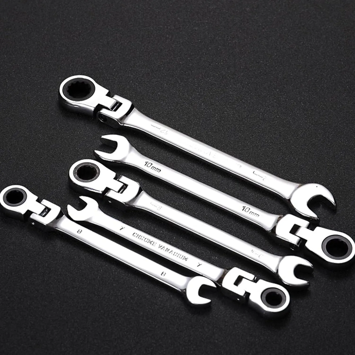 Flexible Head Ratchet Wrench Set
