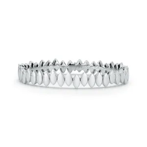 Flexible Plain Gold Navette Bangle