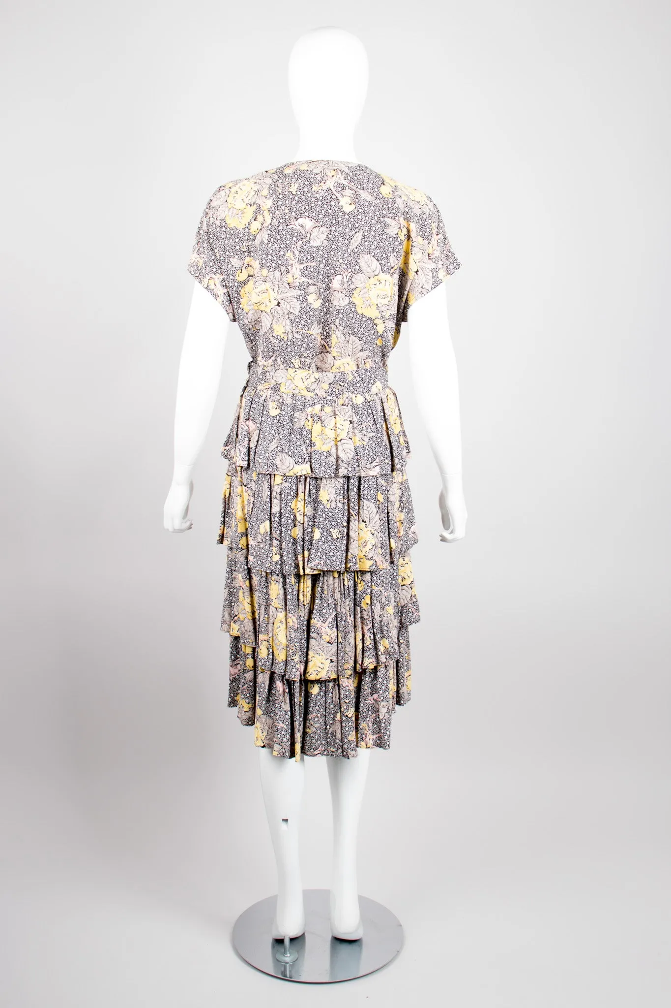 Floral Leaf Top & Ruffle Skirt Set