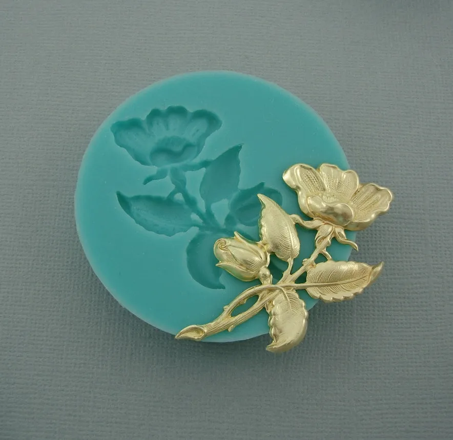 Flower Silicone Mold Flexible  for Crafts,  Resin, Clay.
