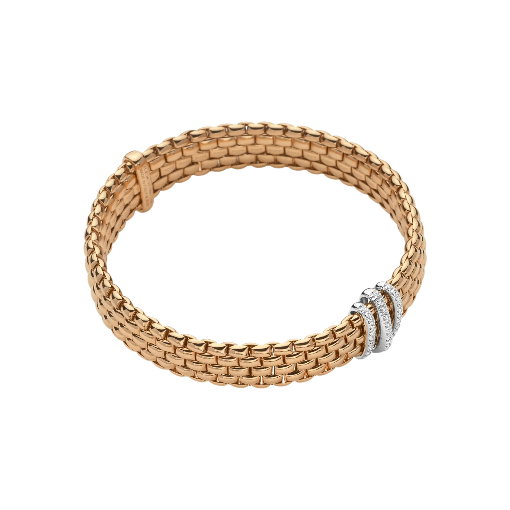 Fope Panorama Flex'it bracelet with diamonds pave'