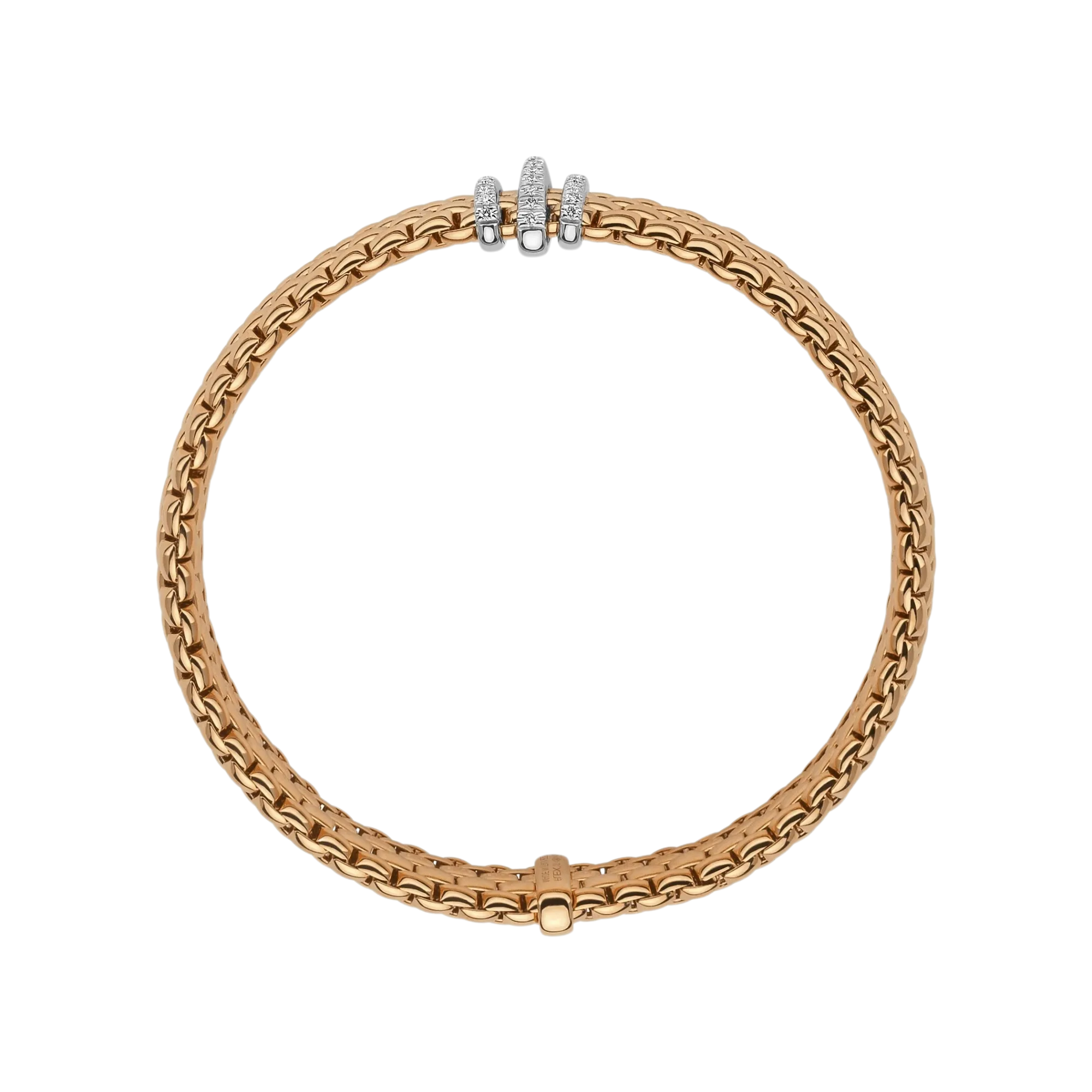 Fope Panorama Flex'it bracelet with diamonds pave'