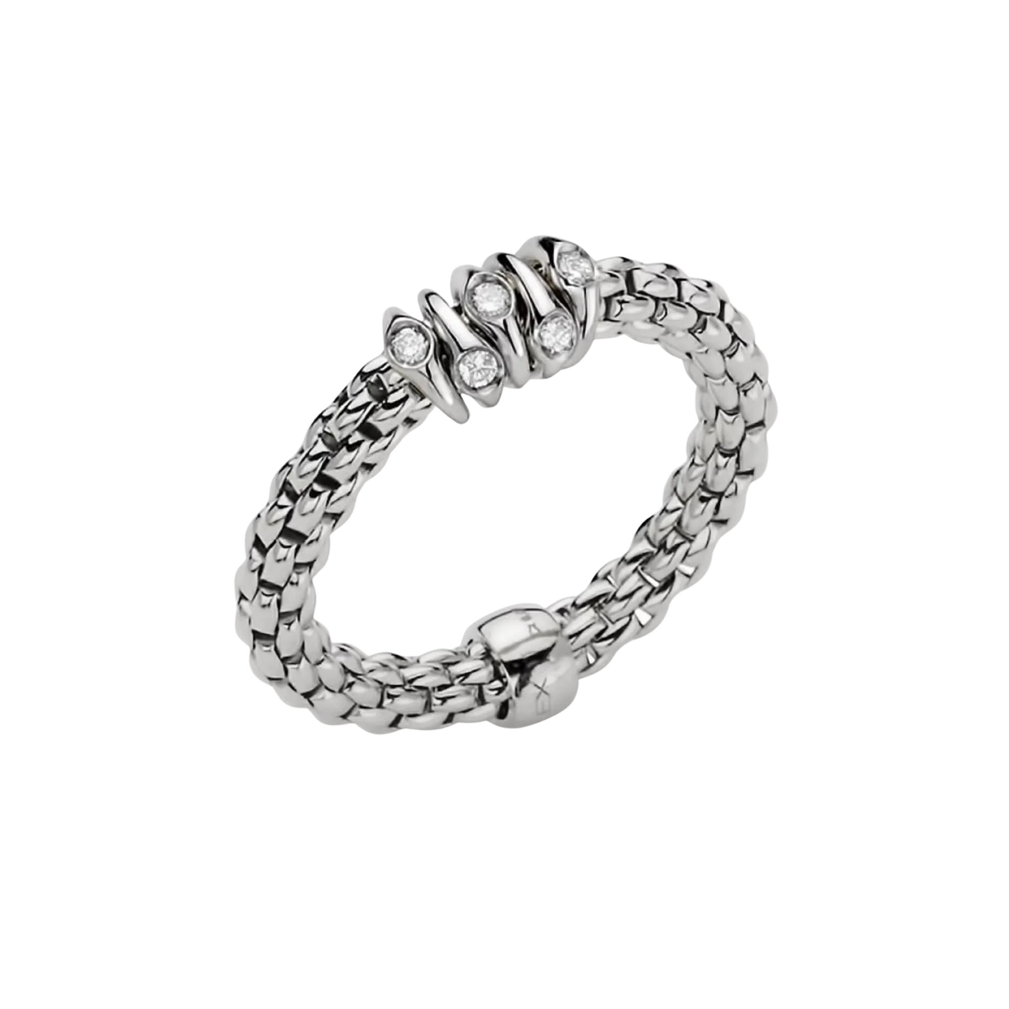 Fope Prima Flex'it ring with diamonds