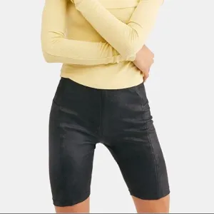 Free People Heatwave Faux Suede Bike Shorts Size S
