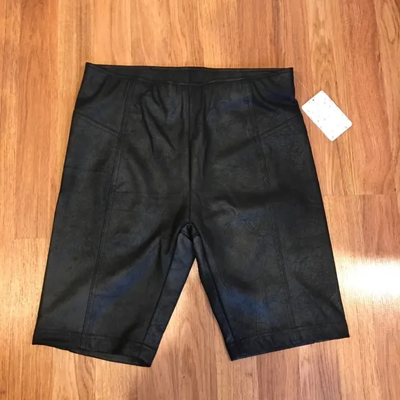 Free People Heatwave Faux Suede Bike Shorts Size S