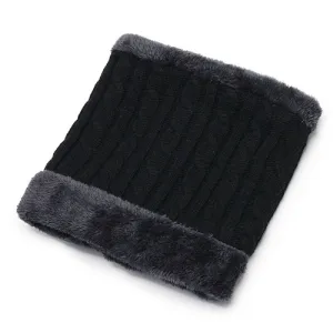 Fur Trim Neck Warmer - Charcoal