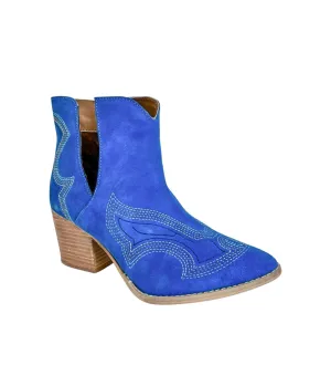 Genuine Suede Journee Ankle Boots in Blue