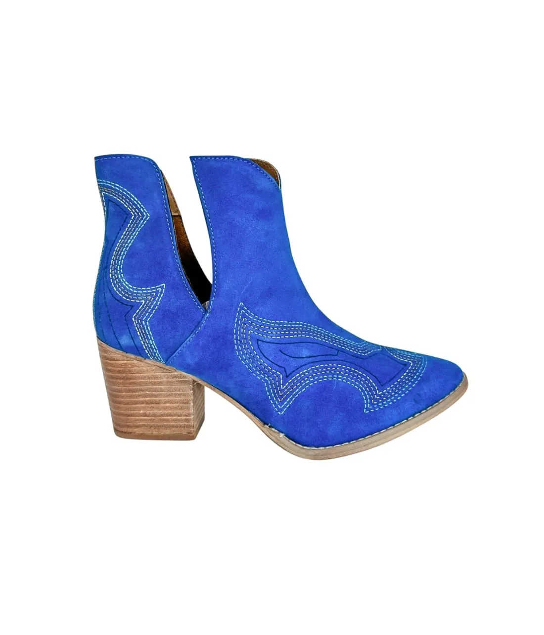 Genuine Suede Journee Ankle Boots in Blue