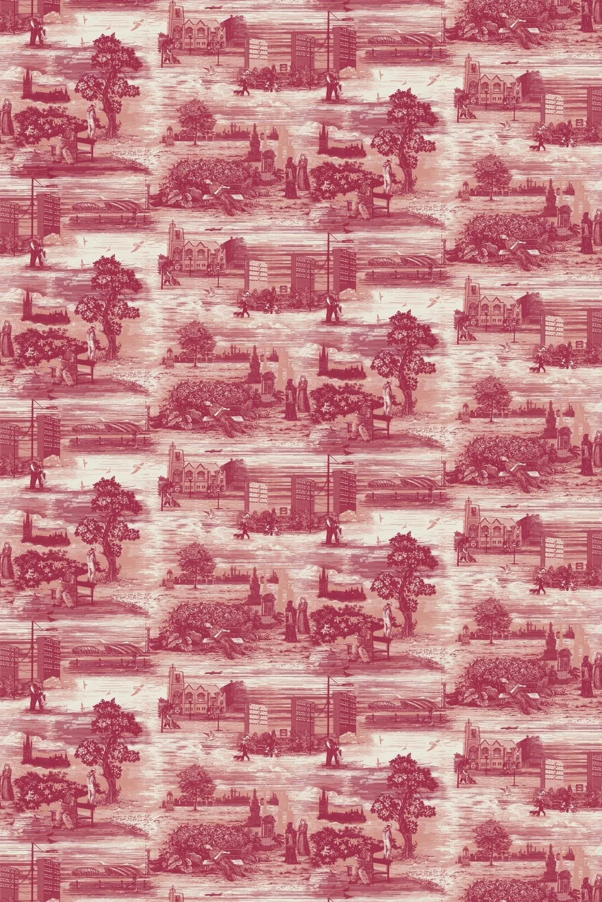glasgow toile wallpaper