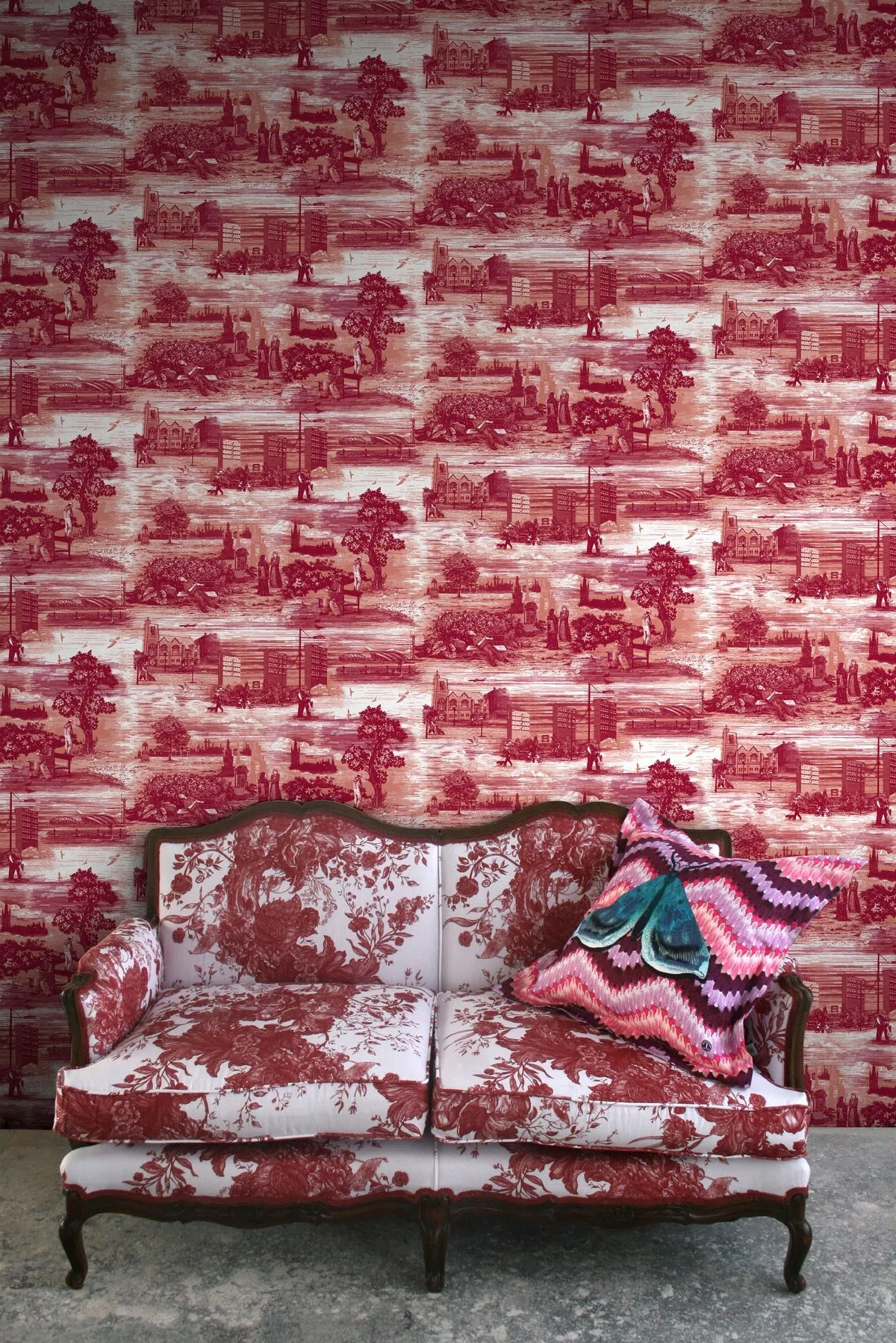 glasgow toile wallpaper
