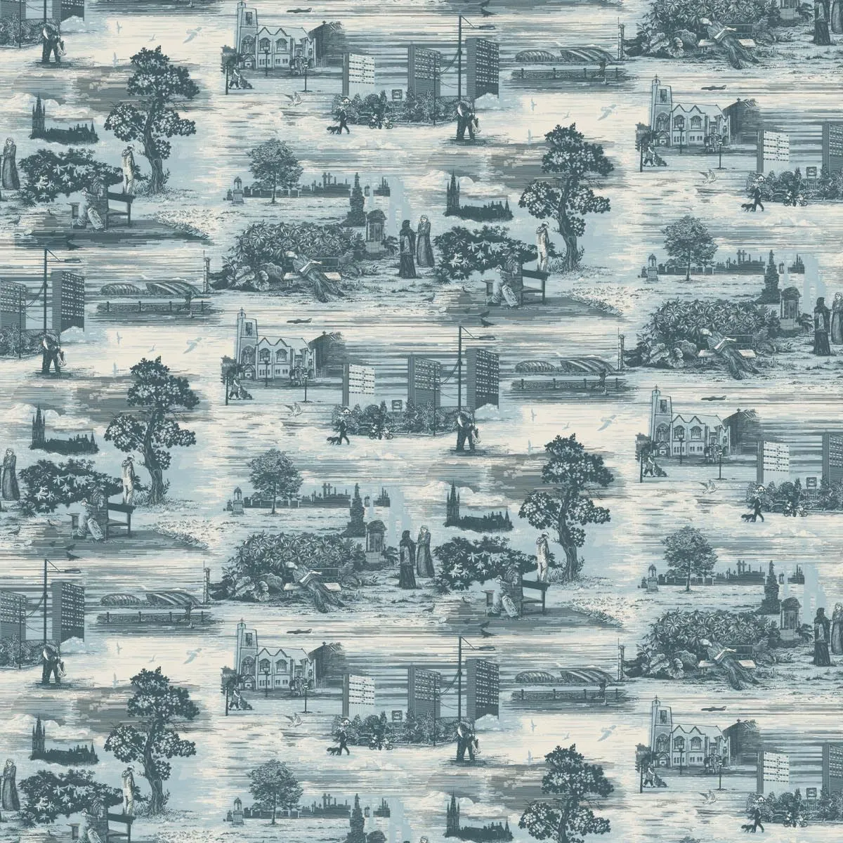glasgow toile wallpaper