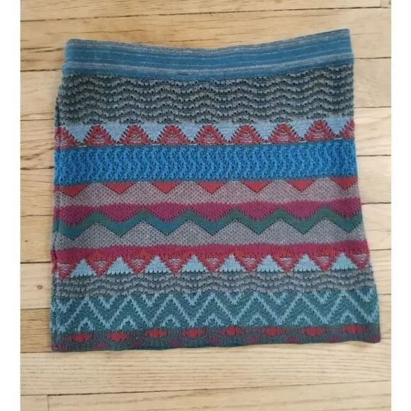 Goddis Jacquard Stretch Knit Mini Skirt.