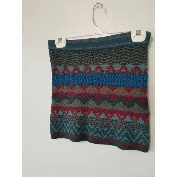 Goddis Jacquard Stretch Knit Mini Skirt.