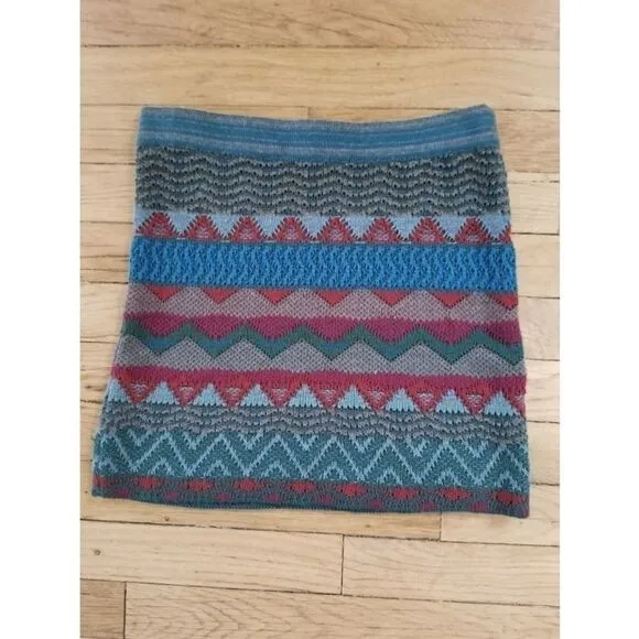 Goddis Jacquard Stretch Knit Mini Skirt.
