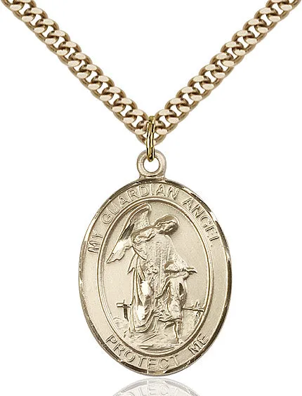 Gold Filled Guardian Angel Pendant (3/4")