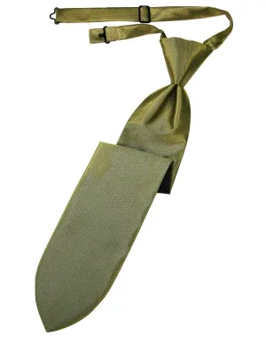 Gold Herringbone Kids Necktie