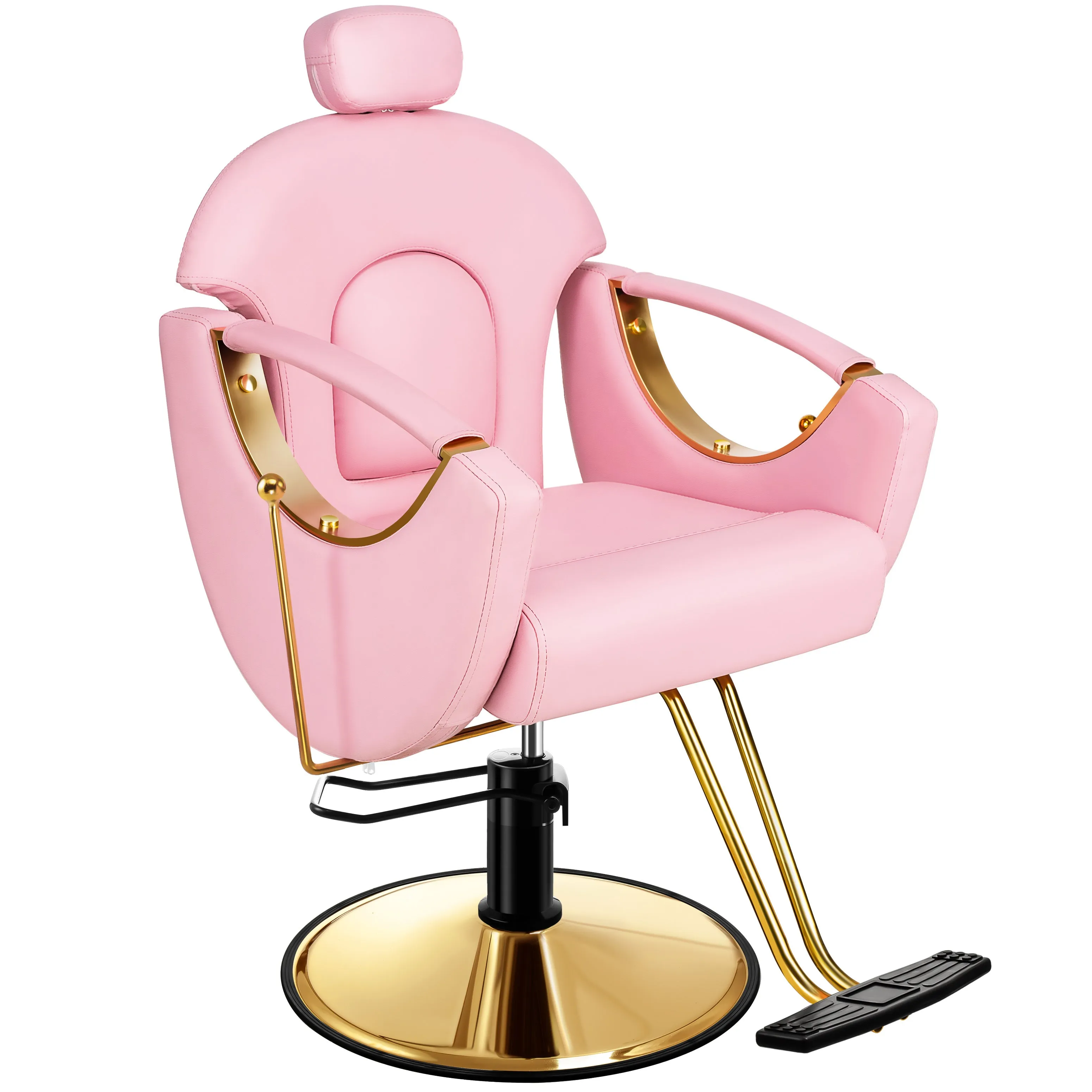 Gold Reclining Salon Chair BS-92