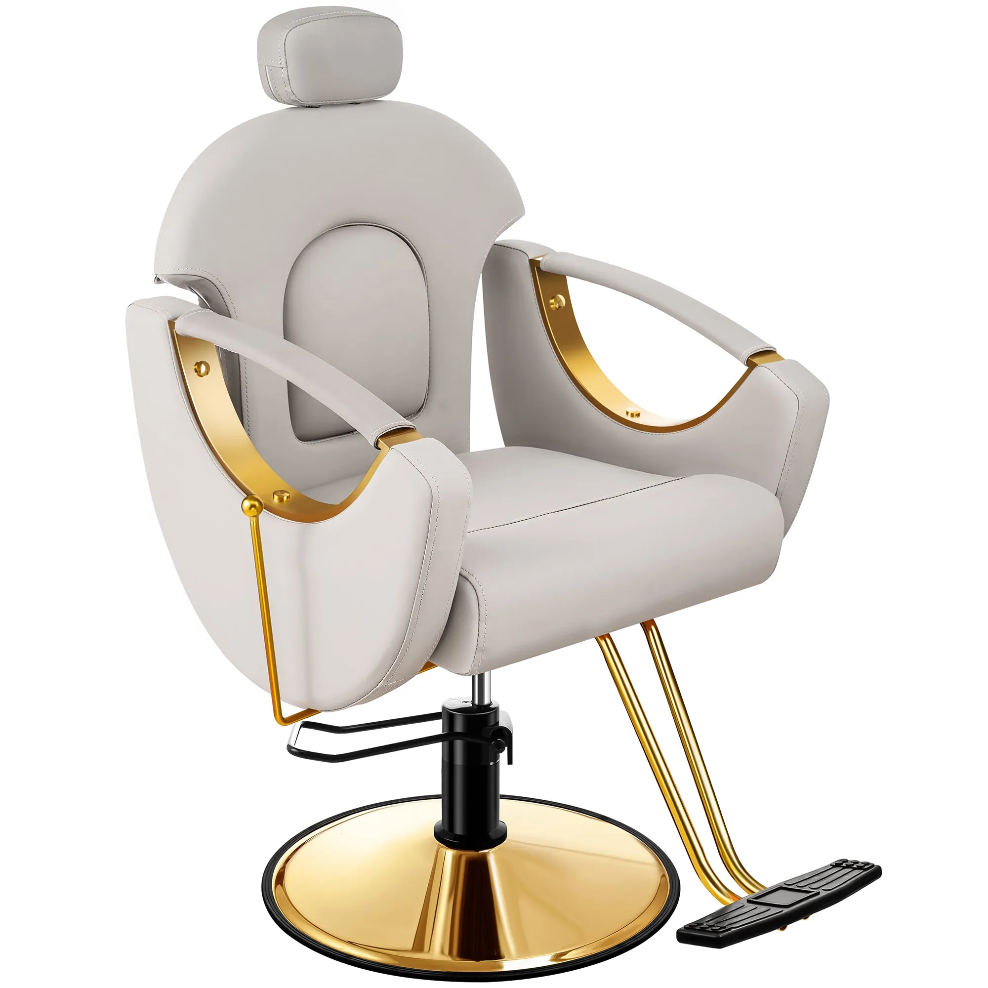 Gold Reclining Salon Chair BS-92