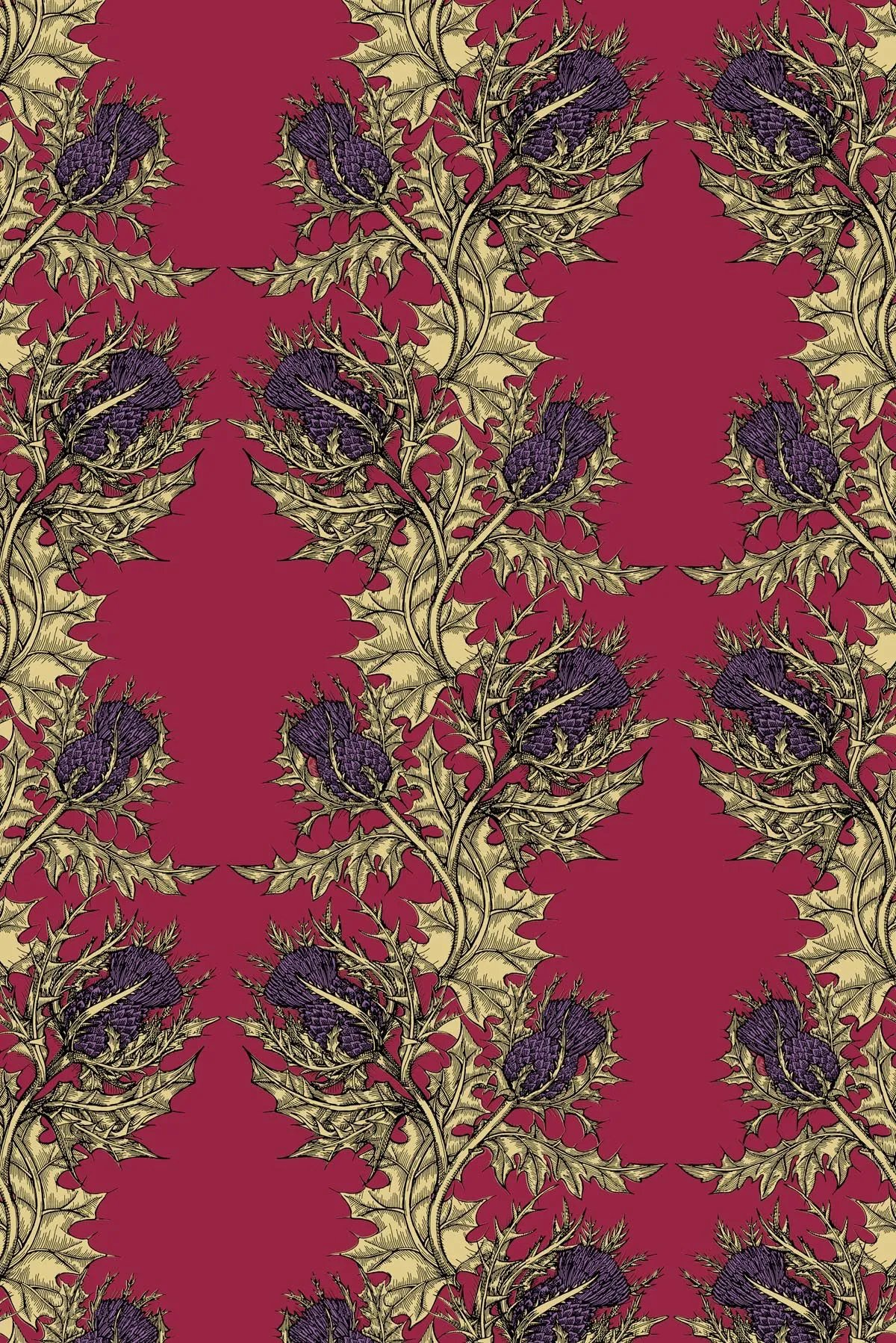 grand thistle wallpaper