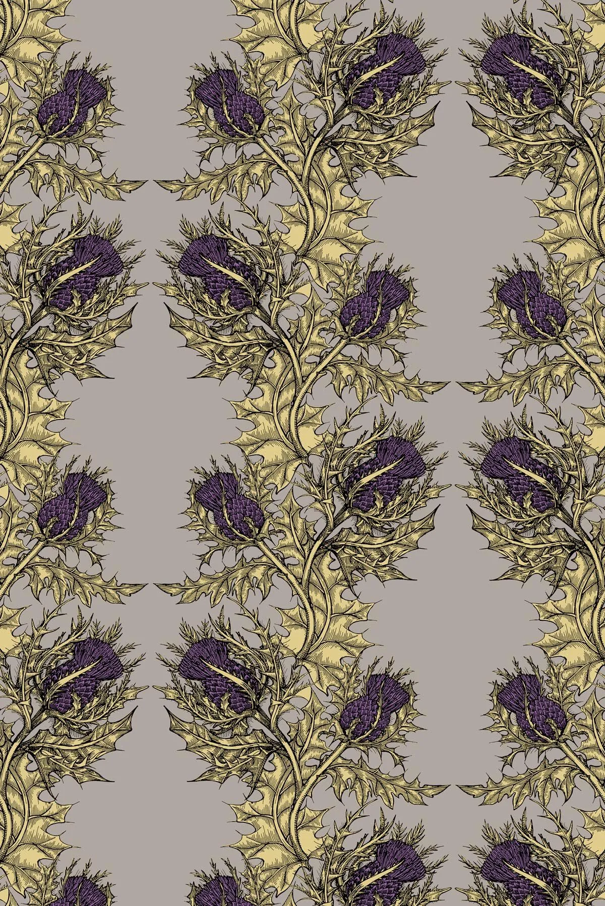 grand thistle wallpaper