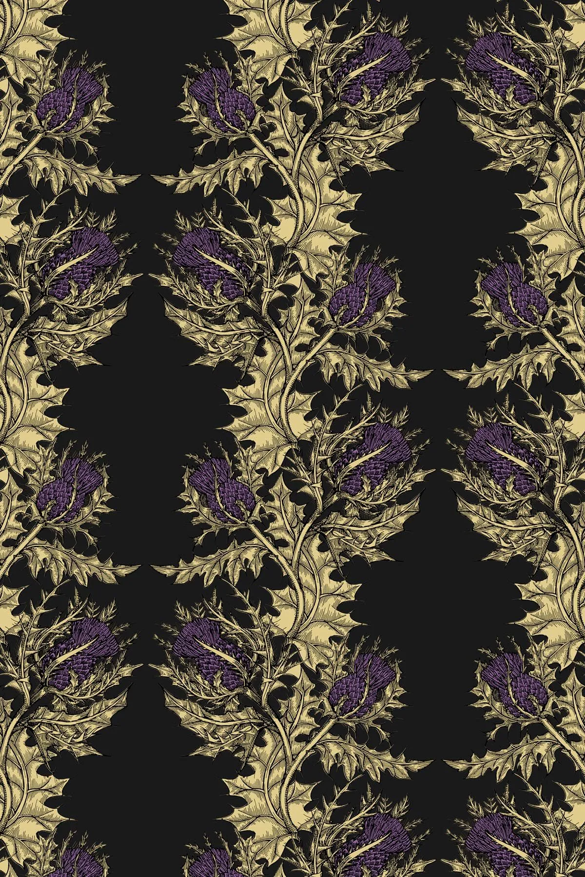 grand thistle wallpaper