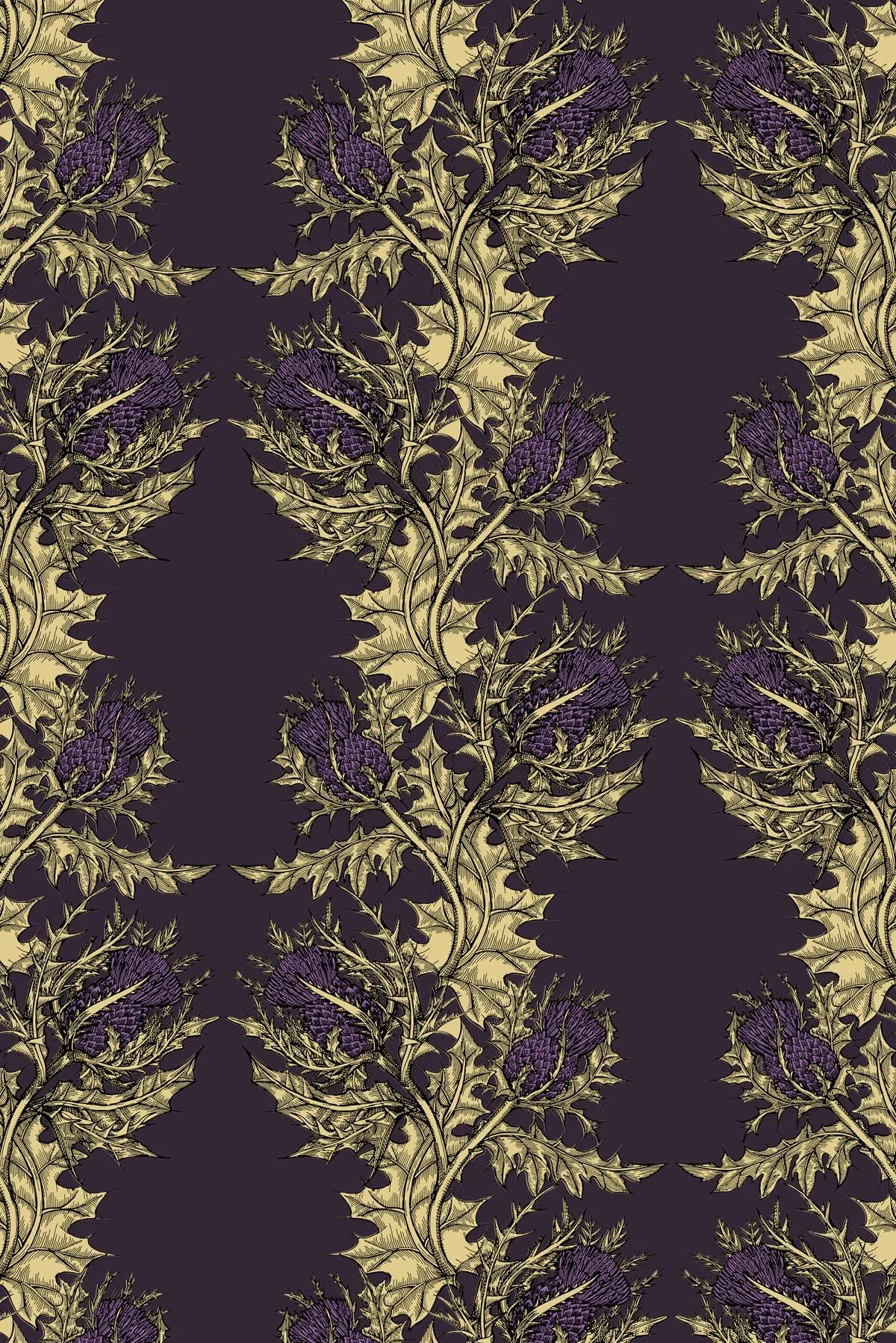 grand thistle wallpaper
