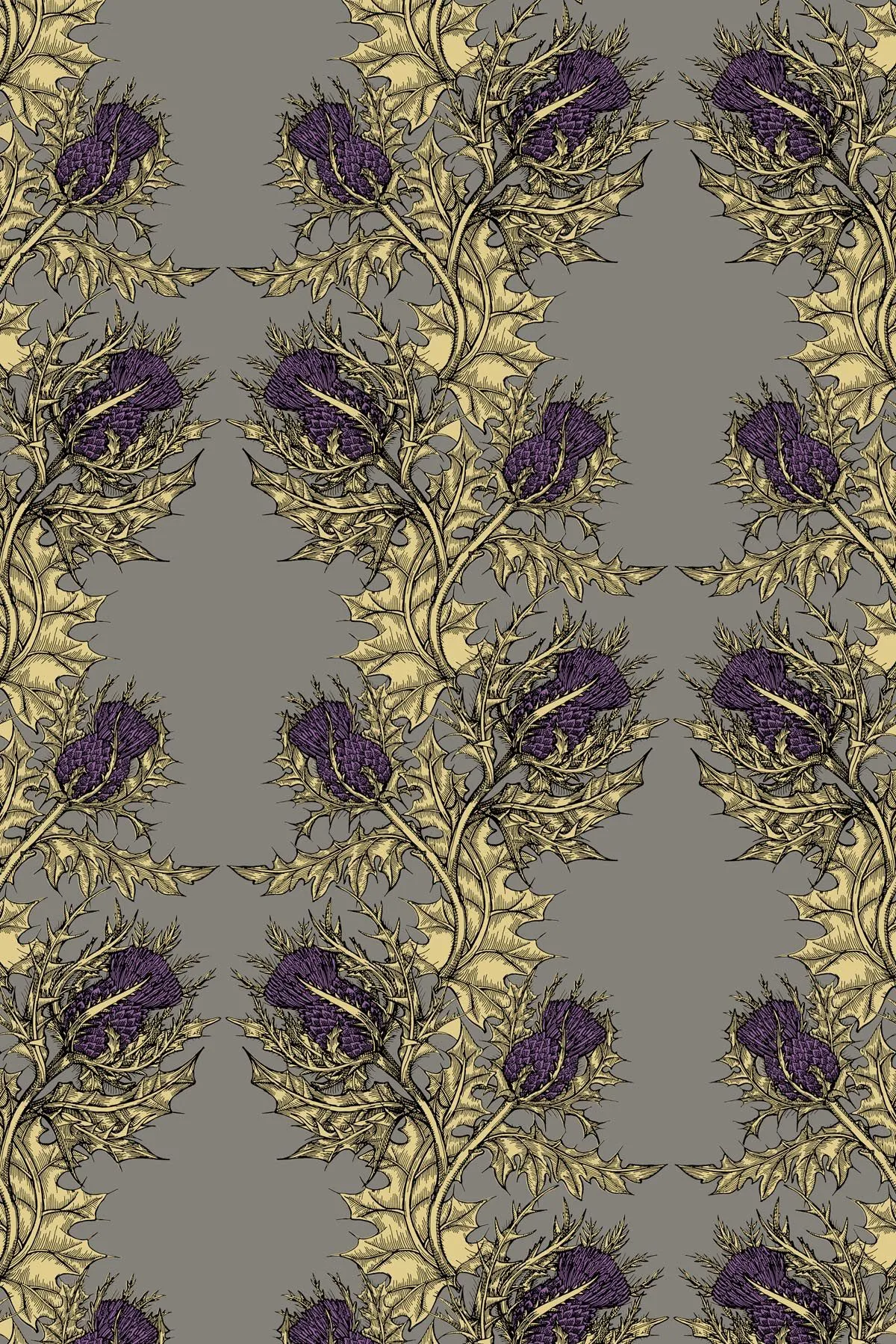 grand thistle wallpaper