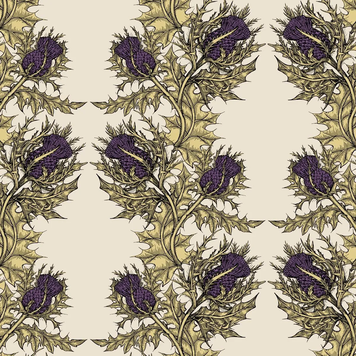 grand thistle wallpaper