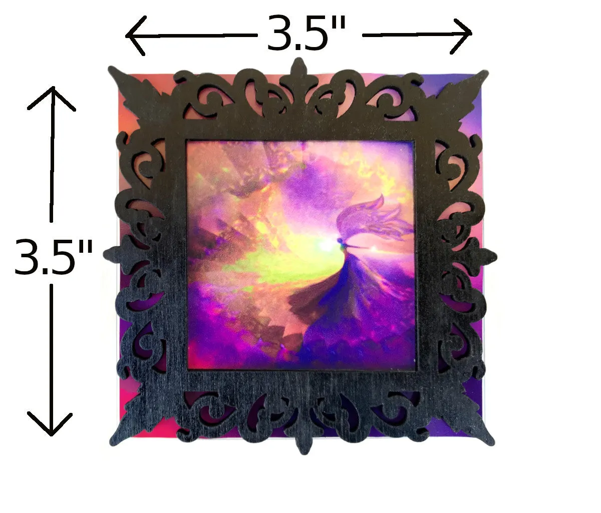Guardian Angel Night Light, Small Bedside Lamp, Pastel Meditative Lighting - "The Clearing"