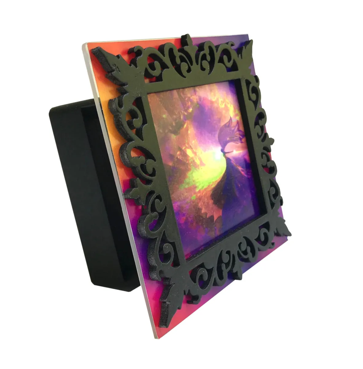 Guardian Angel Night Light, Small Bedside Lamp, Pastel Meditative Lighting - "The Clearing"