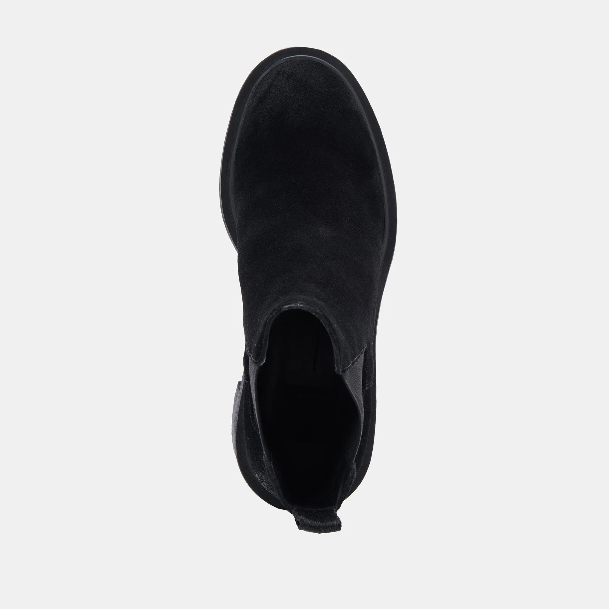 GUNNER BOOTIES BLACK SUEDE - re:vita