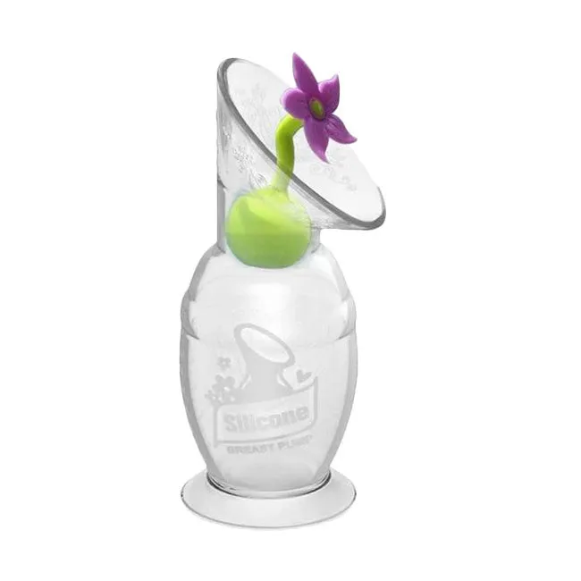 haakaa breast pump silicone flower stopper - purple