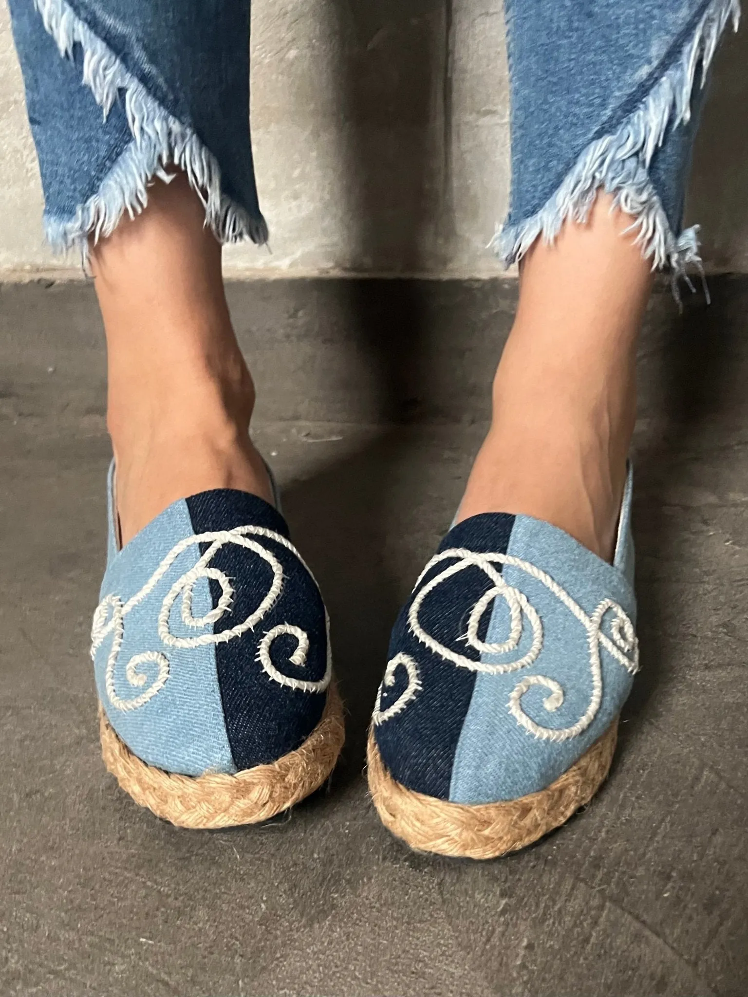 Half & Half Denim Espadrille