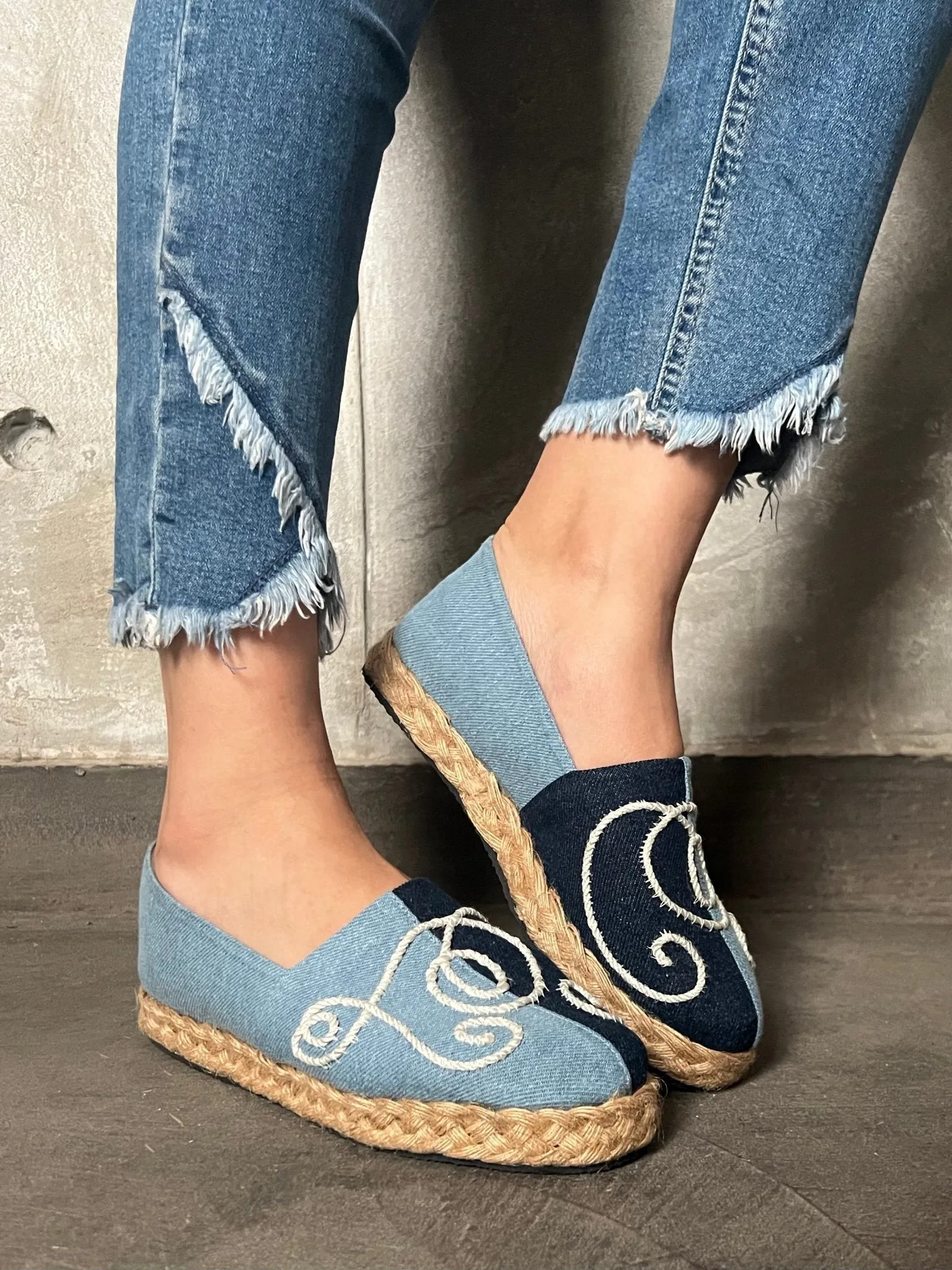Half & Half Denim Espadrille