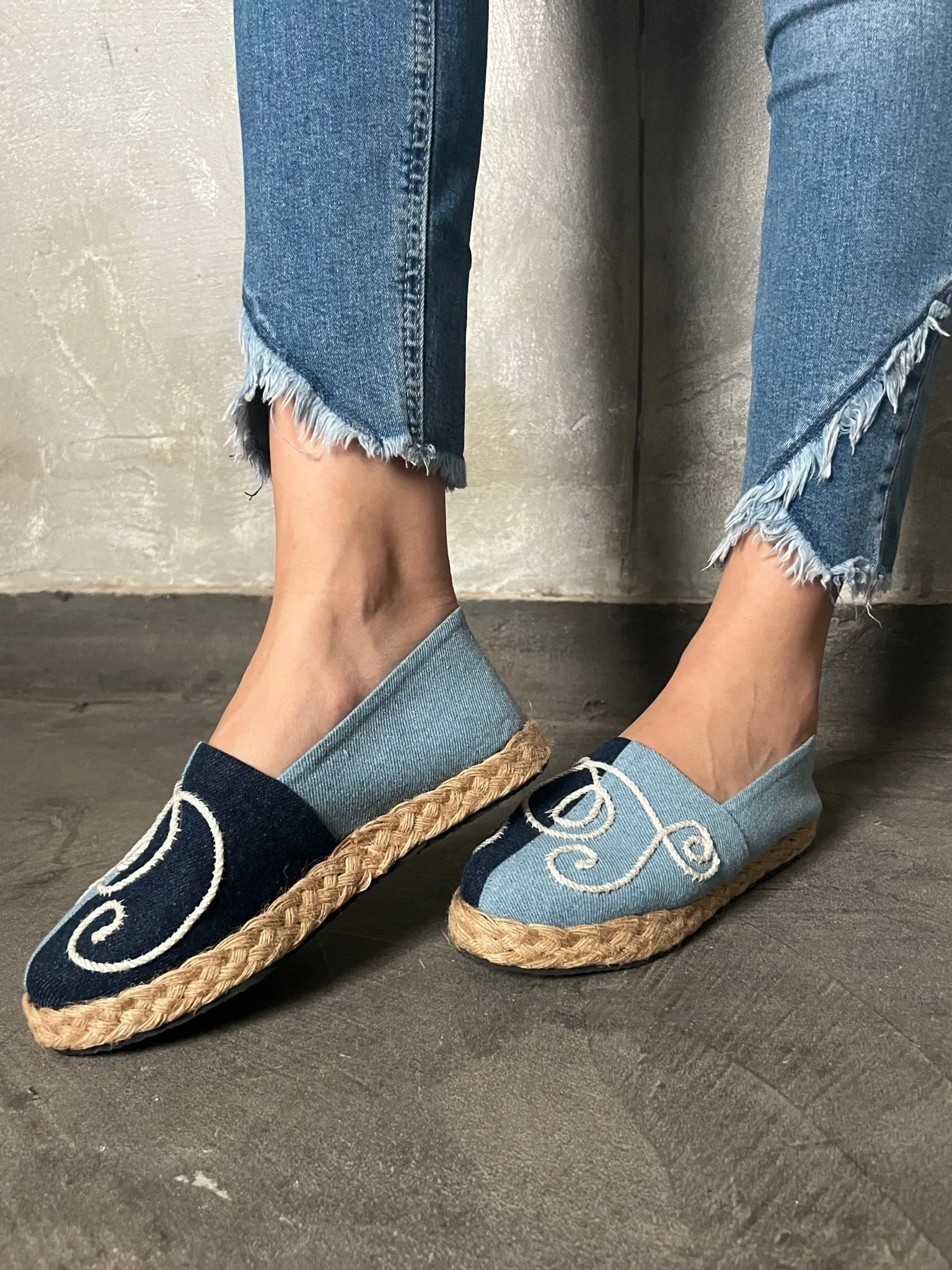 Half & Half Denim Espadrille