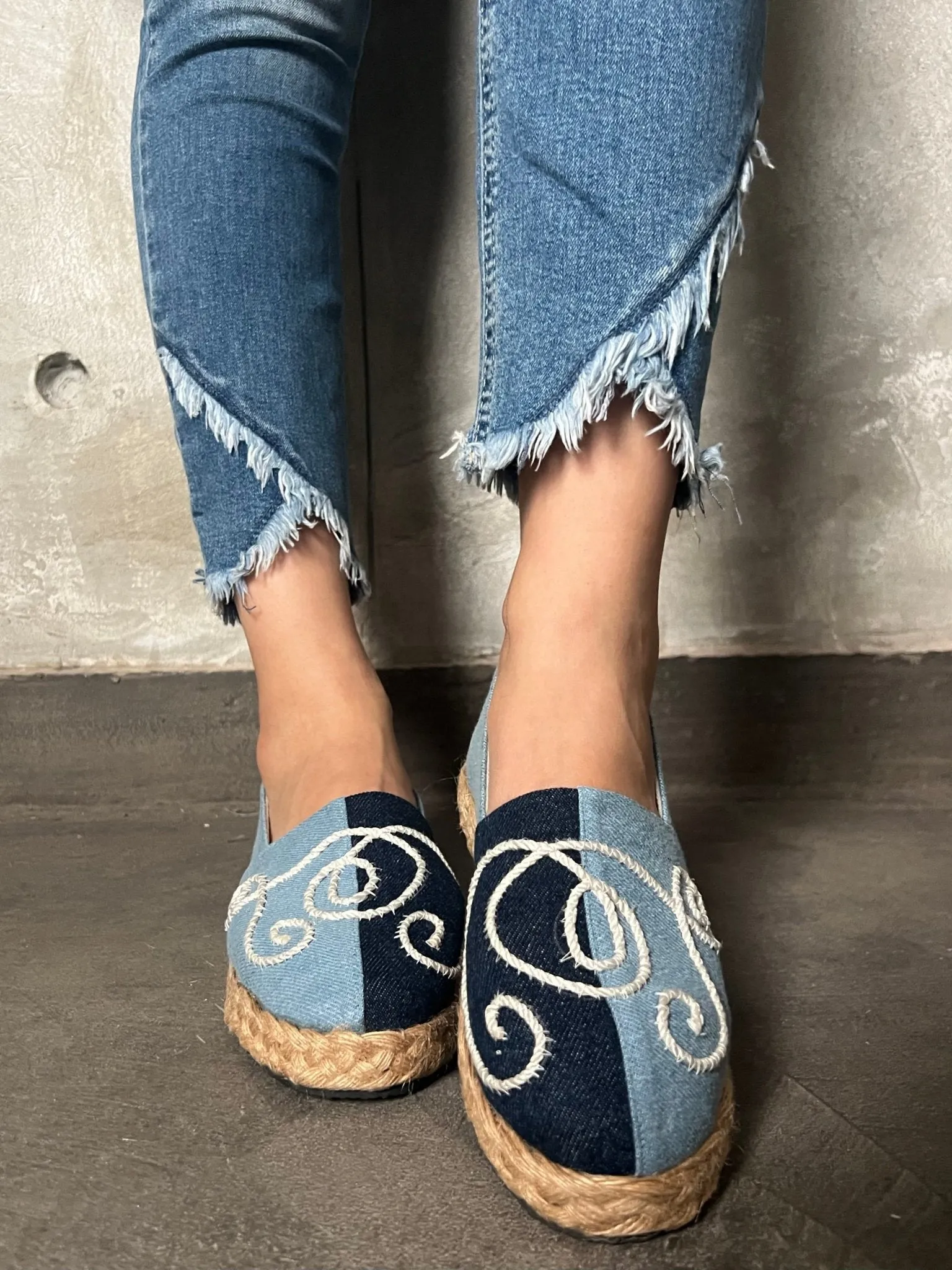 Half & Half Denim Espadrille
