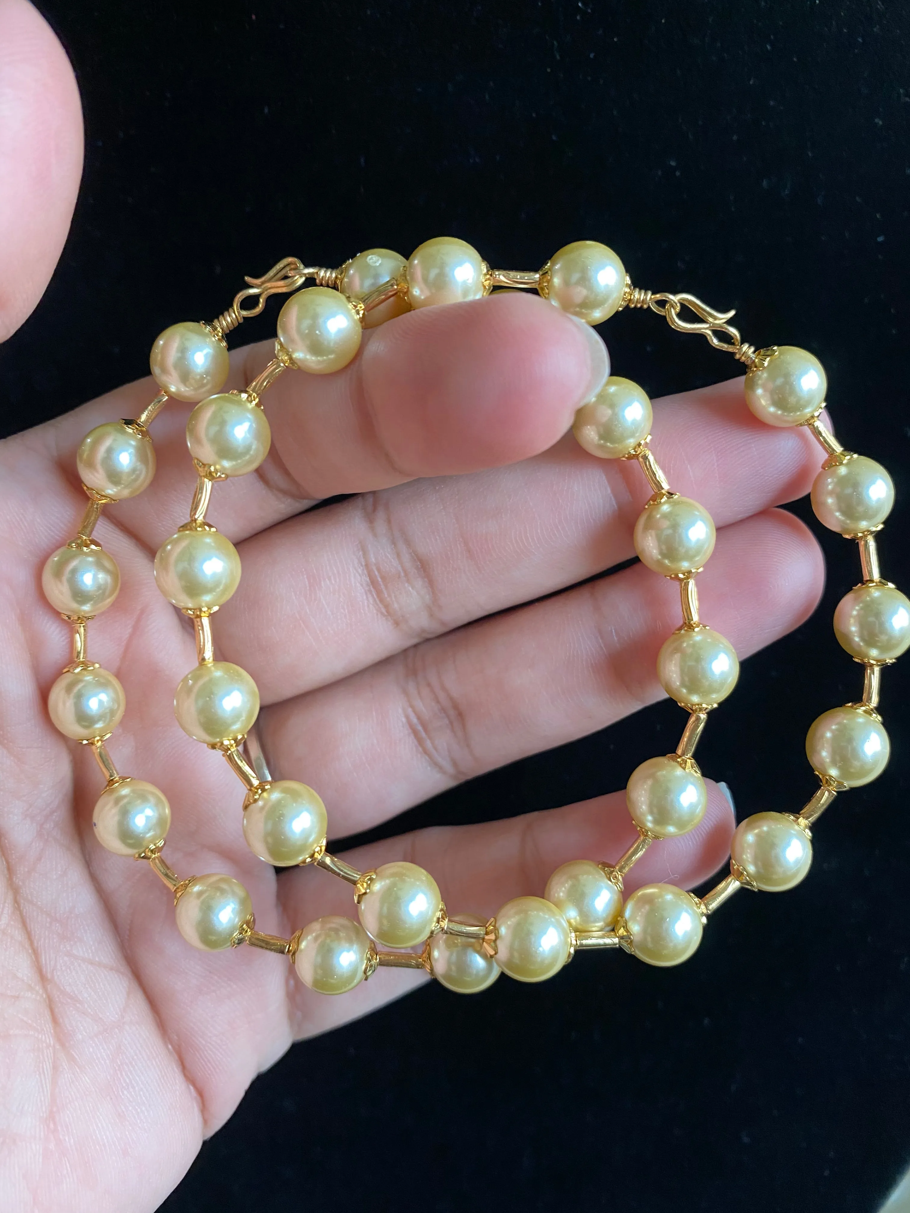 Hand Made Flexible Pearl Bangles 2.2