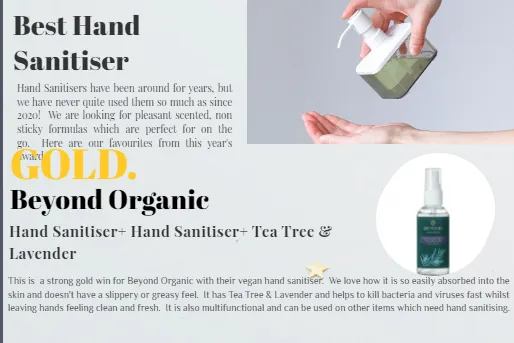 Hand Sanitiser  Tea Tree & Lavender