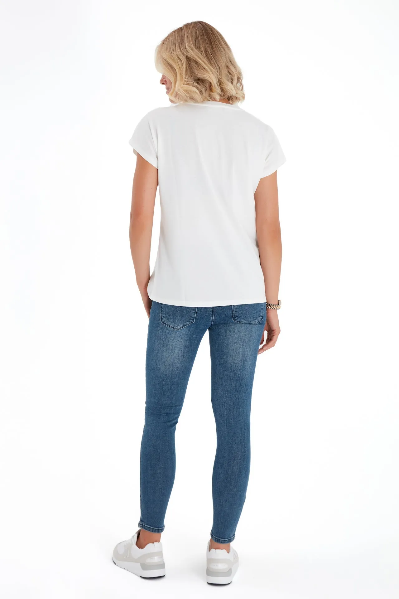 Handy Crossover Short Sleeve Cotton Maternity/Nursing Top