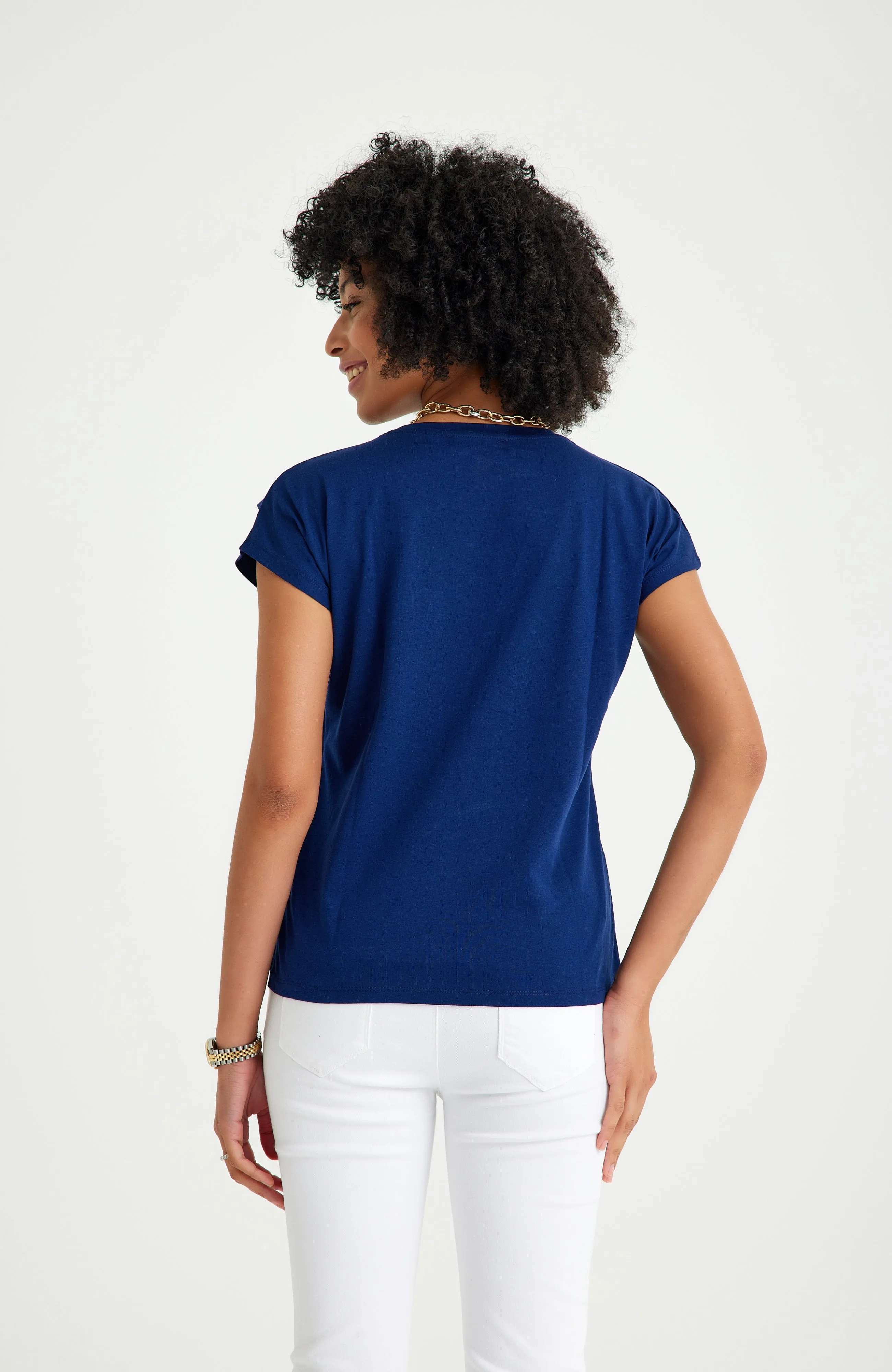 Handy Crossover Short Sleeve Cotton Maternity/Nursing Top