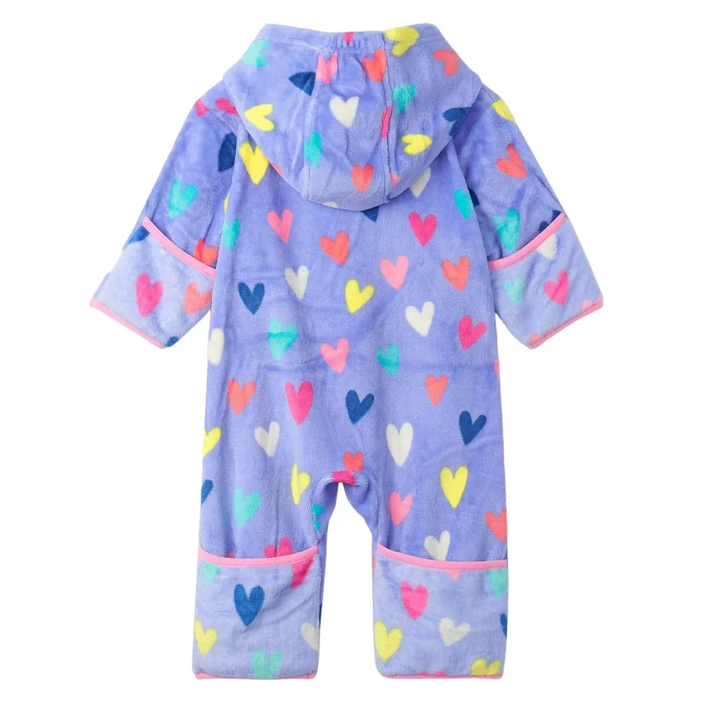 Hatley Fuzzy Fleece Bundler (Confetti Hearts) - FINAL SALE