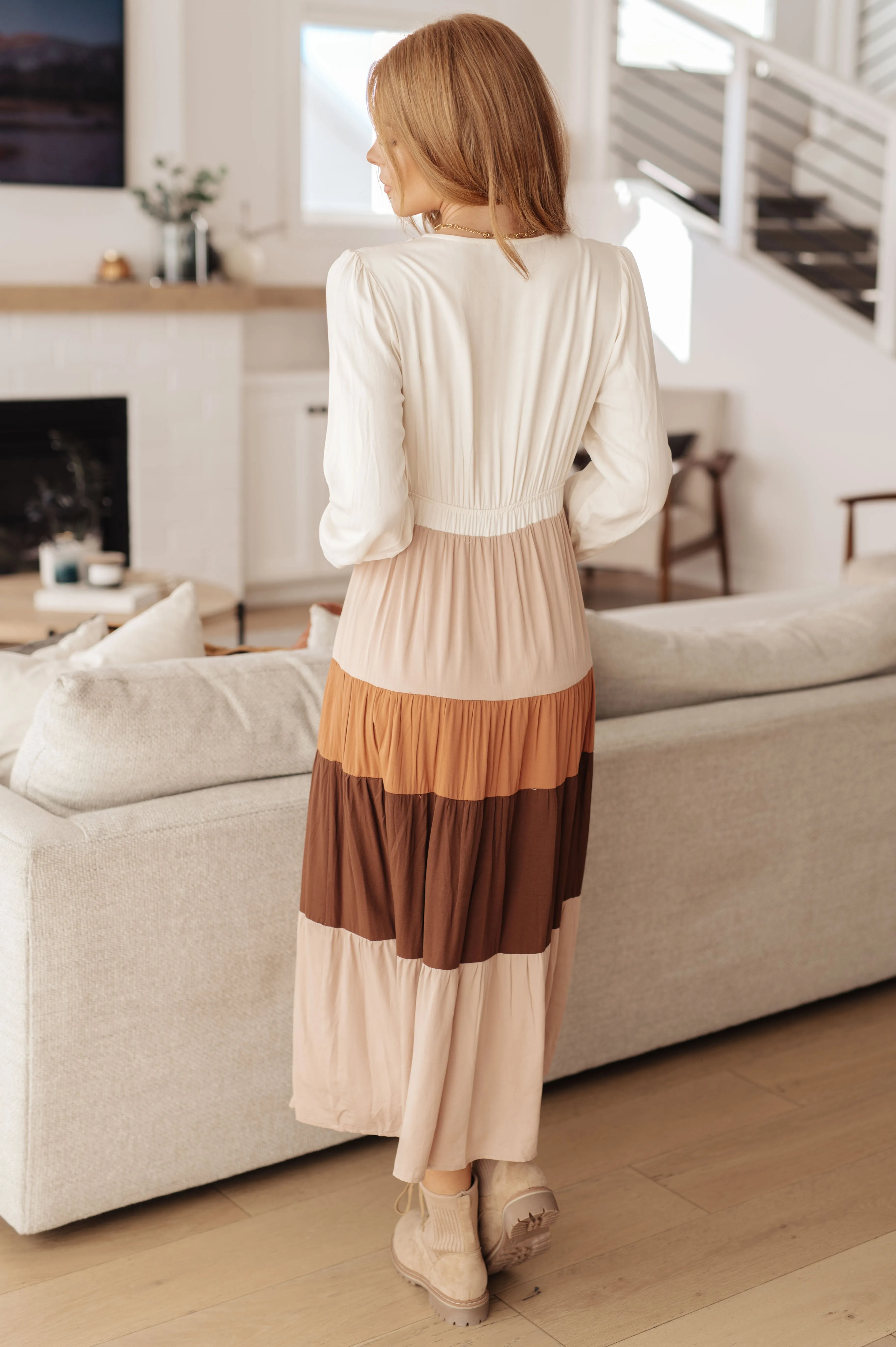 Hazel Blues® |  Spice of Life Color Block Midi Dress