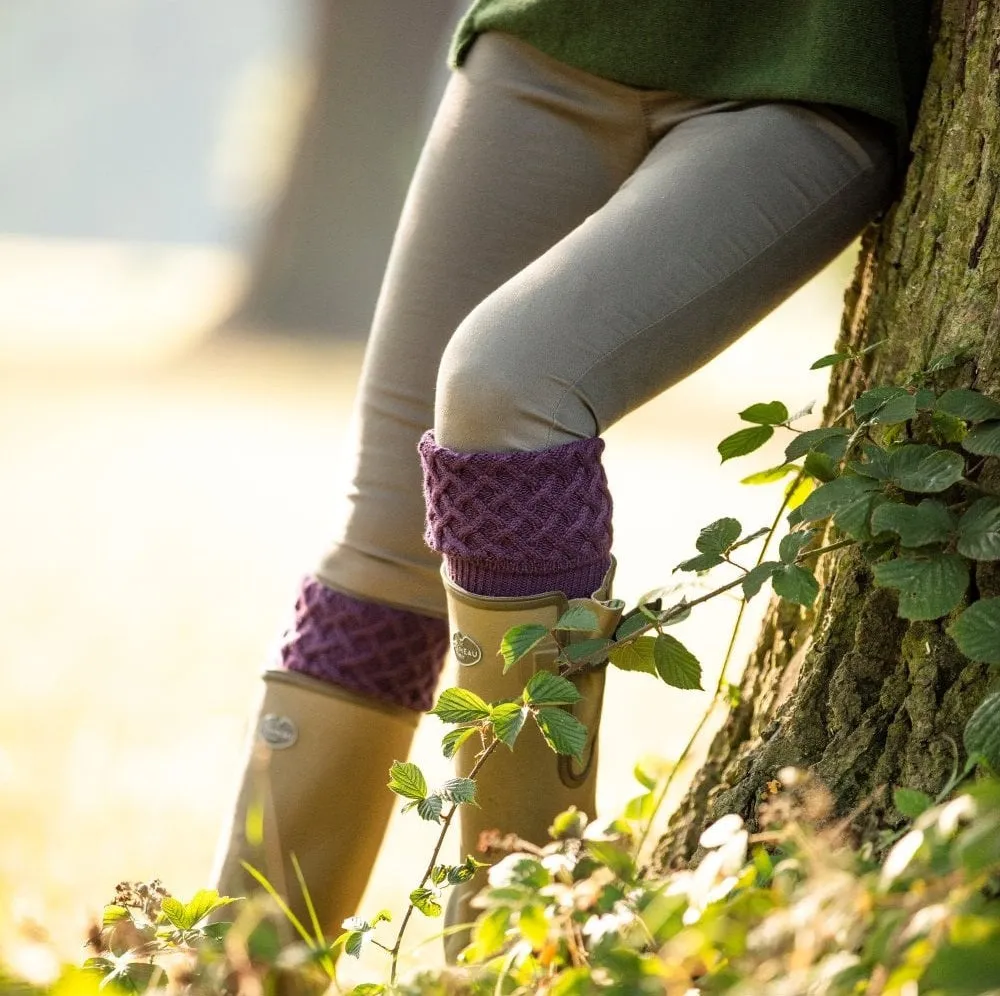 HOUSE OF CHEVIOT Lady Rannoch Shooting Socks - Womens - Thistle