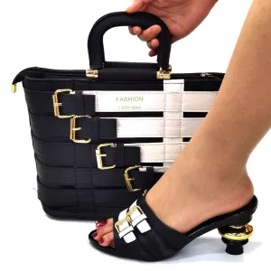 Italian Leather Shoes And Bag Sets