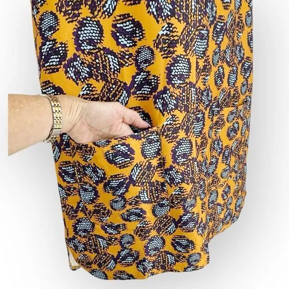JADE NWT Pocket‎ Shift Dress in Mandarin Deco- size M