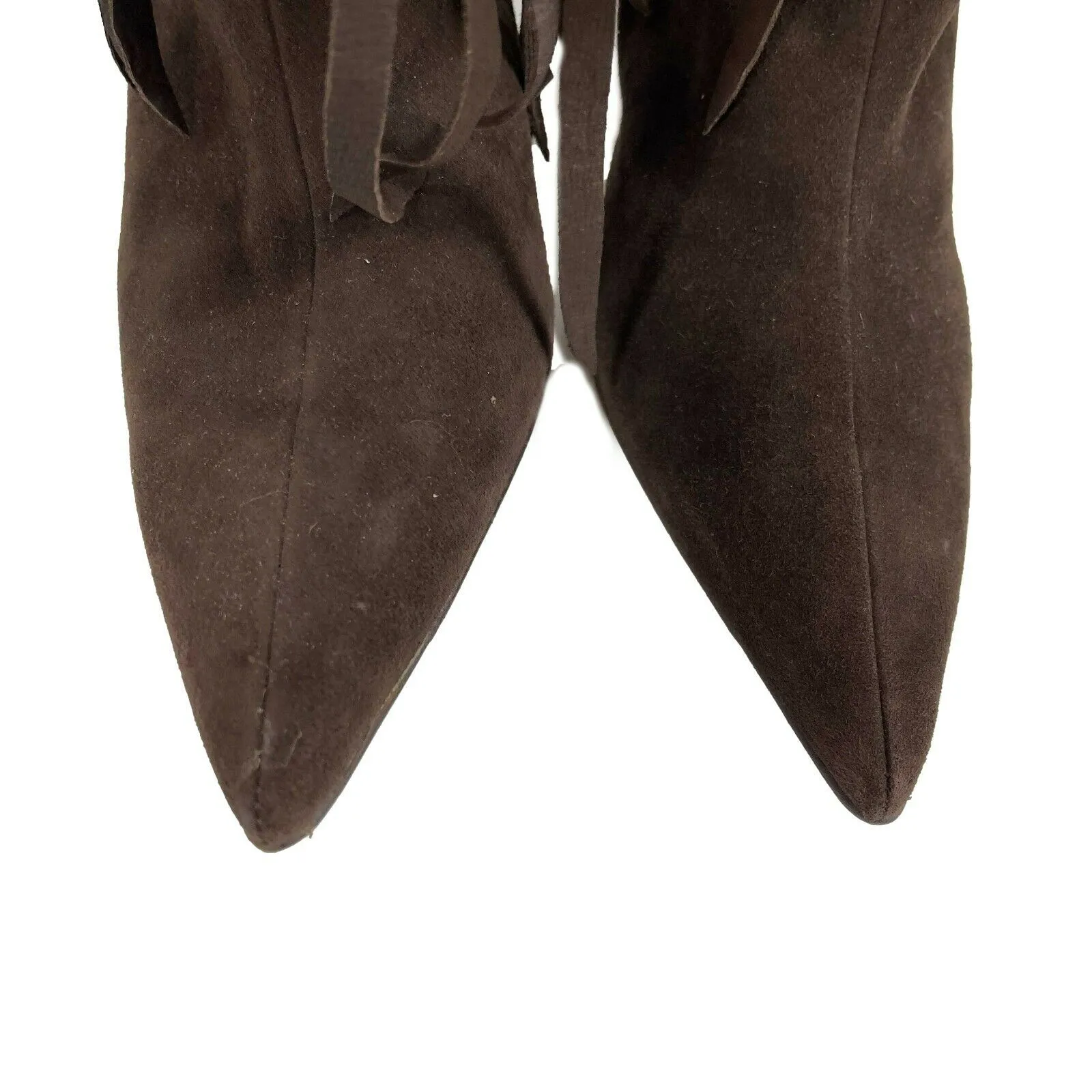 Jimmy Choo - Brown Suede Kirra Beaded Fringe Boots - Brown - 37 -US 7